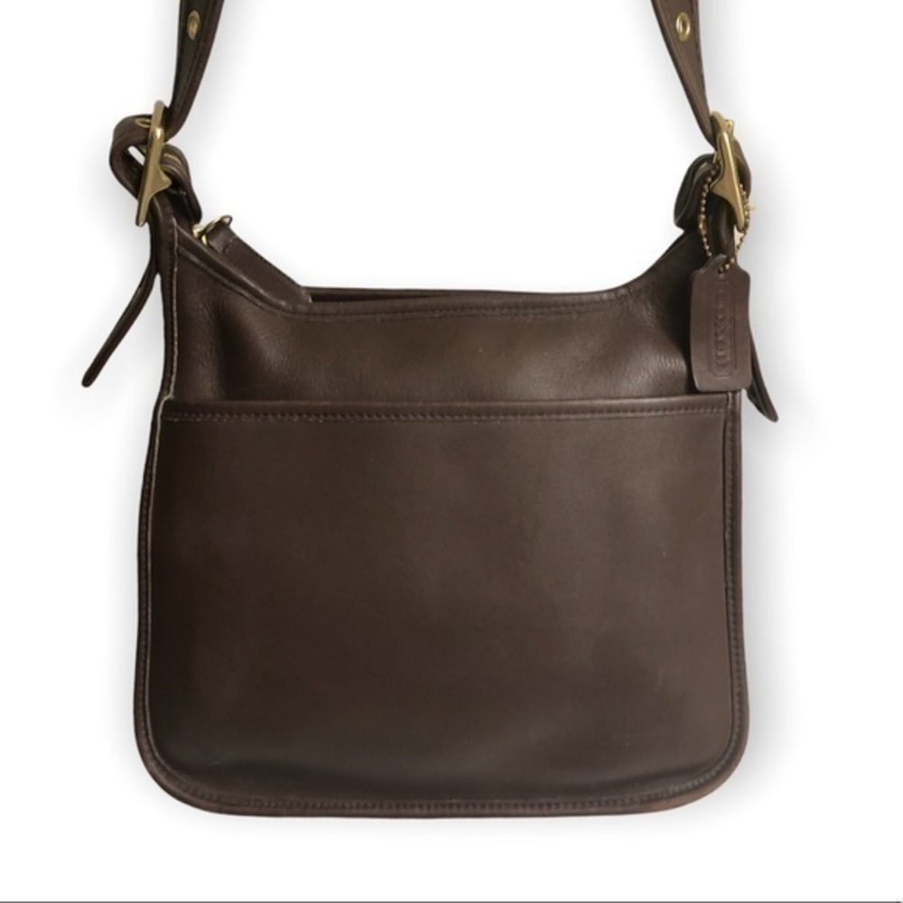Coach vintage brown leather legacy zip bag 9966 brown made in USA
